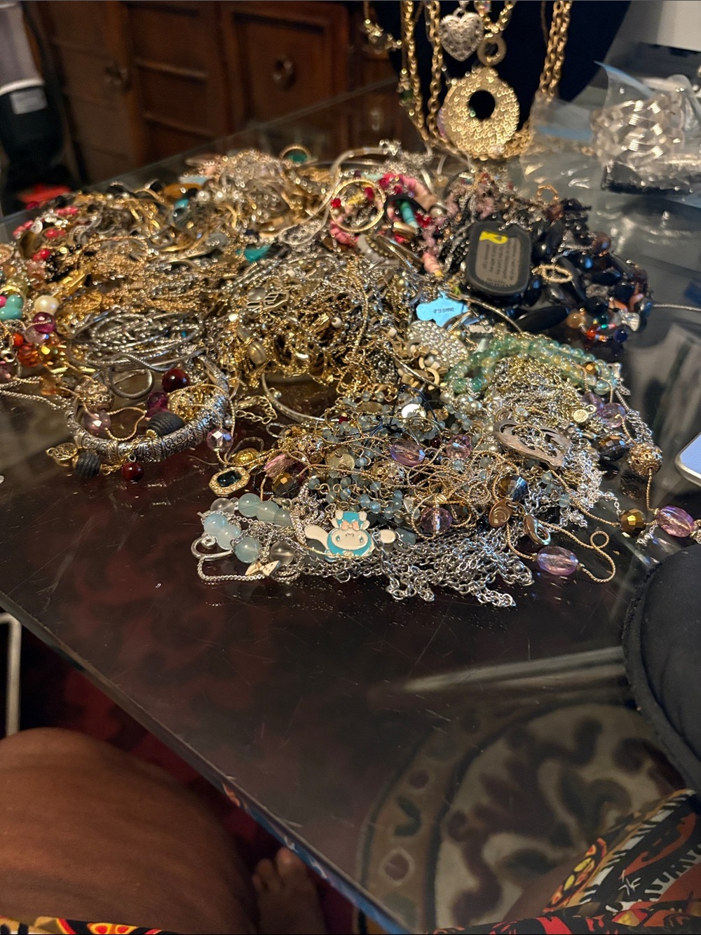 Mixed Gold and Silver Women's Necklace and Charm Collection